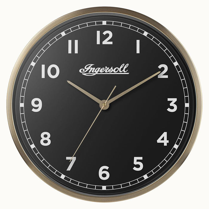 ingersoll 1892 IC002GB INGERSOLL QUARTZ 45CM WALL CLOCK - GOLD/WHITE