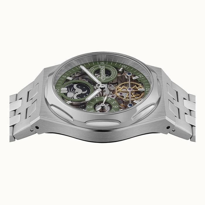 Ingersoll 1892 THE BROADWAY DUAL TIME AUTOMATIC WATCH I12905