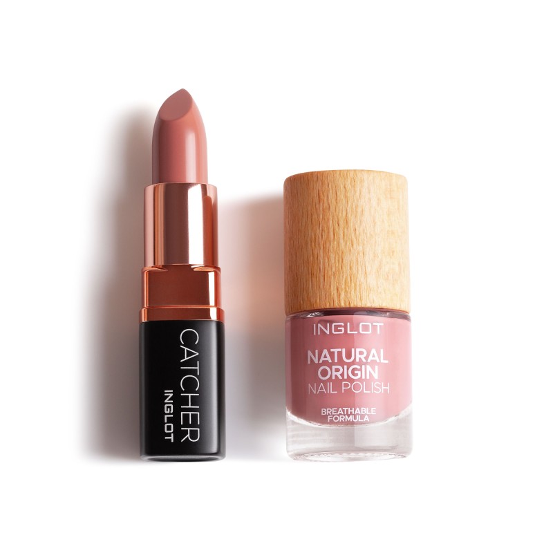 inglot 90s Nostalgia Kiss Catcher Lipstick and Natural Origin Nail Polish Set