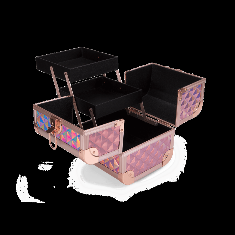 Inglot Makeup Case Diamond Mini Holographic Rose Gold (MB152M Big Diamond K107 9)