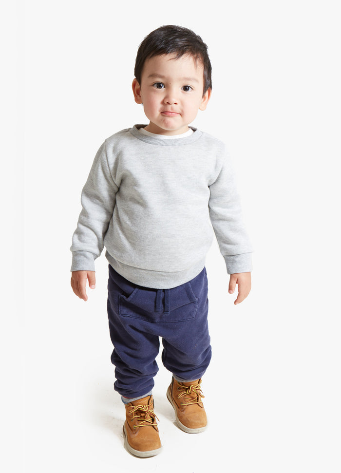 Ingrid & Isabel Babe Soft Knit Sweatshirt Baby + Toddler Gray Light Heather Grey