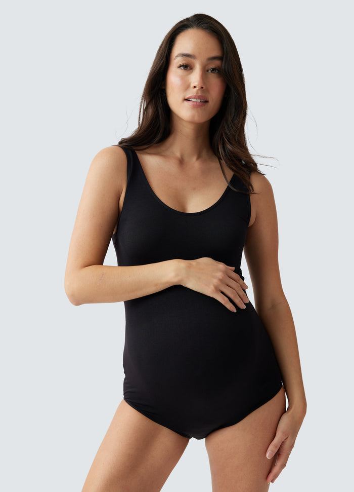 Ingrid & Isabel Cooling Seamless Maternity Bodysuit Black Black