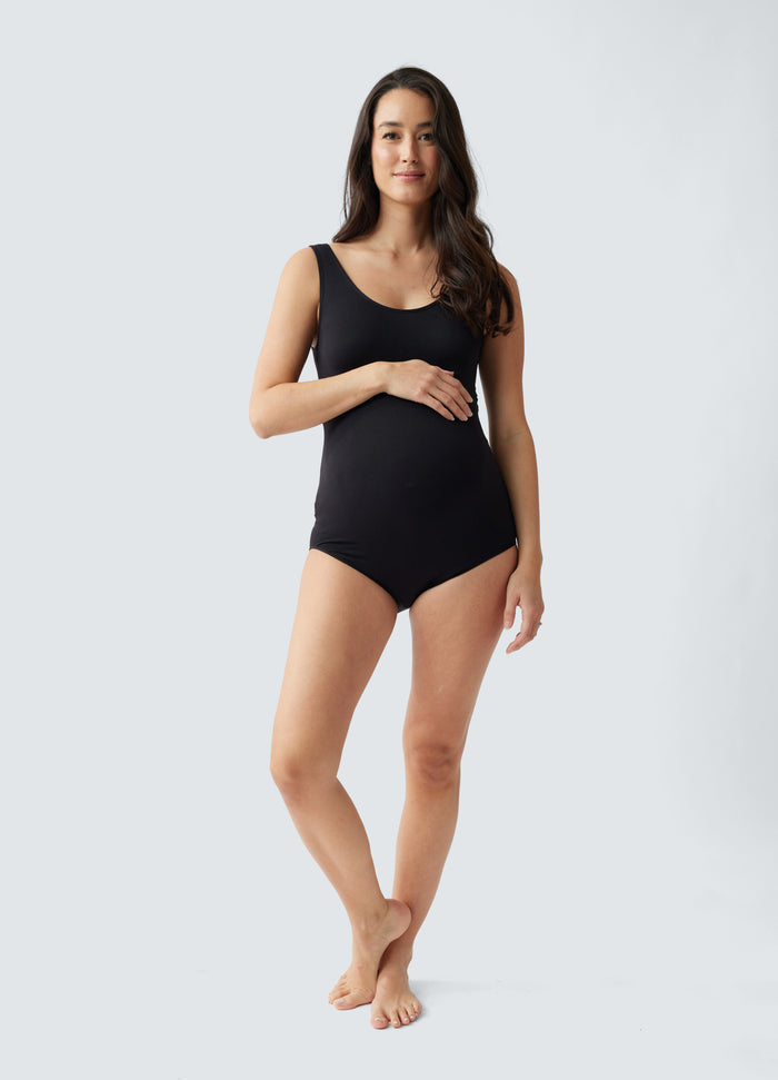 ingrid & isabel Cooling Seamless Maternity Bodysuit Black Black