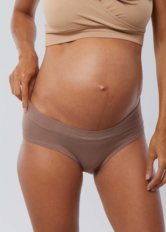 ingrid & isabel Cooling Seamless Maternity Underwear 3-Pack Deep Taupe
