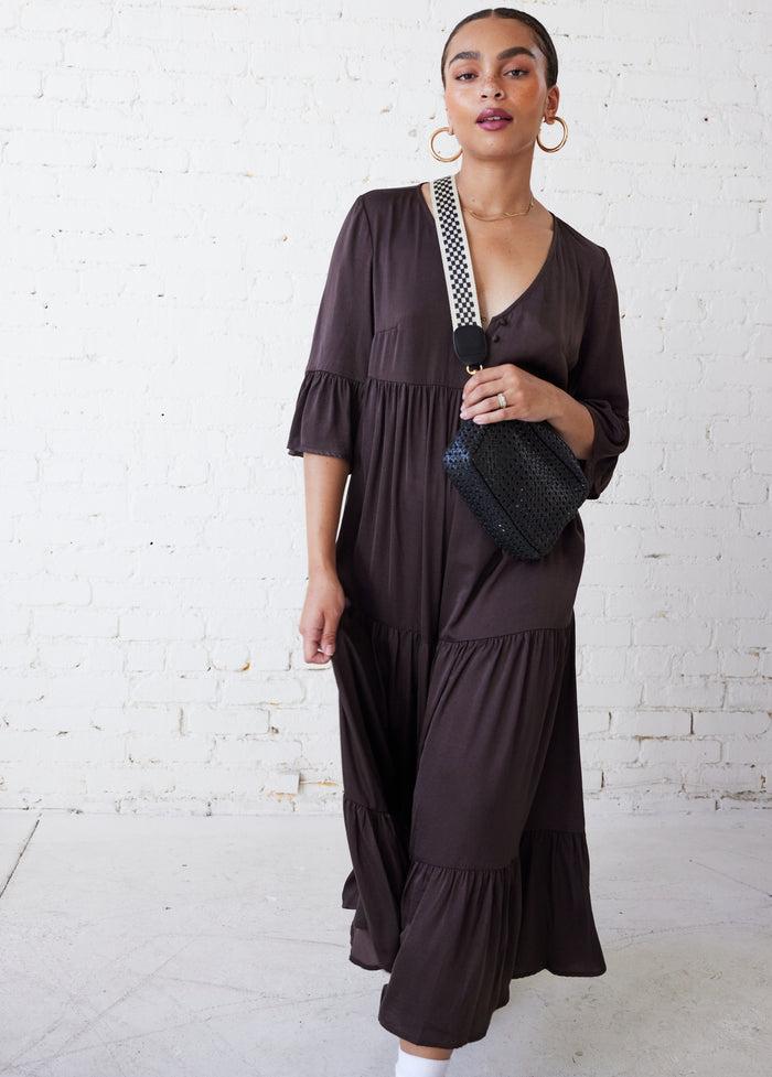 Ingrid & Isabel Flutter Maternity Dress Java