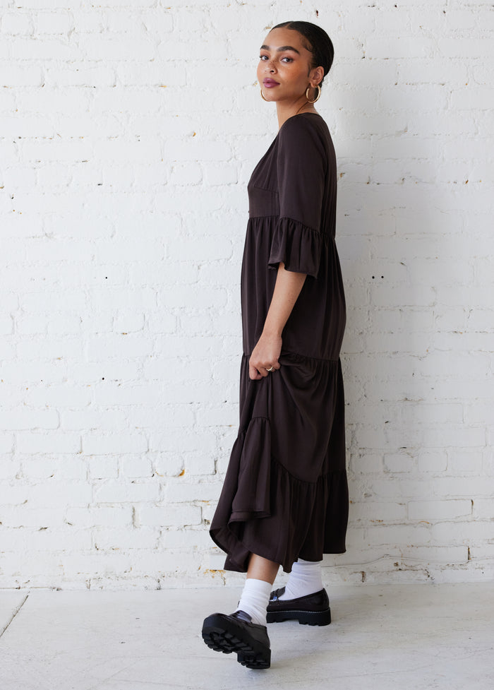 Ingrid & Isabel Flutter Maternity Dress Java