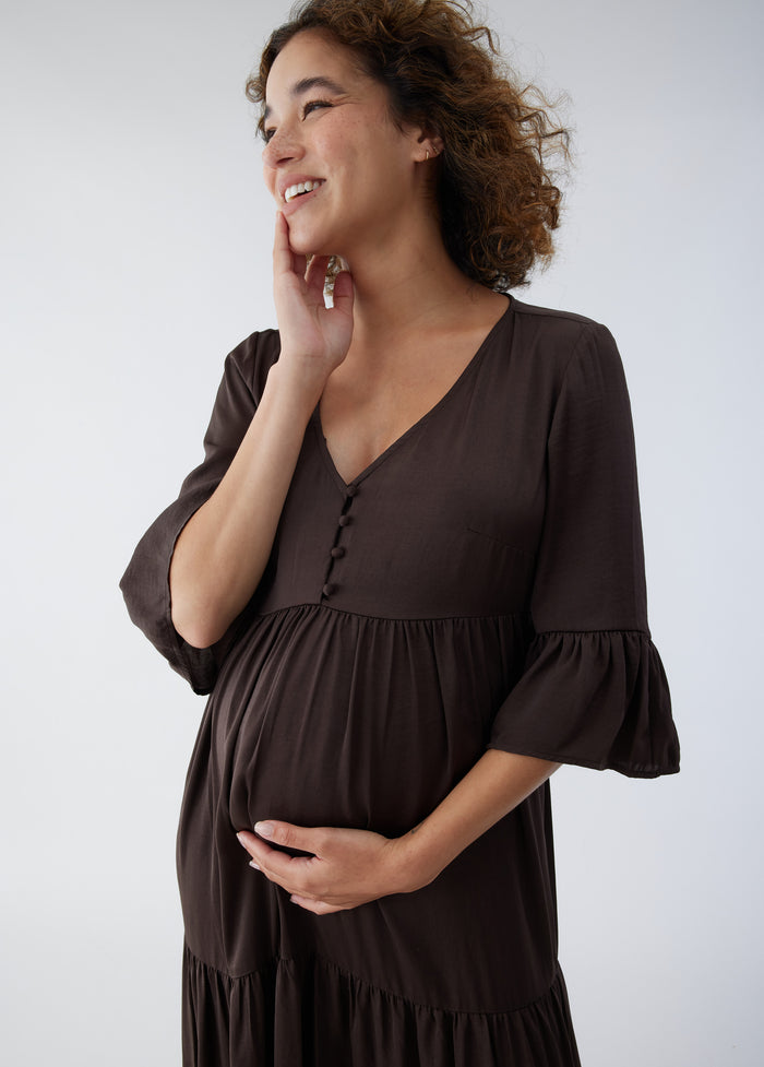 ingrid & isabel Flutter Maternity Dress Java