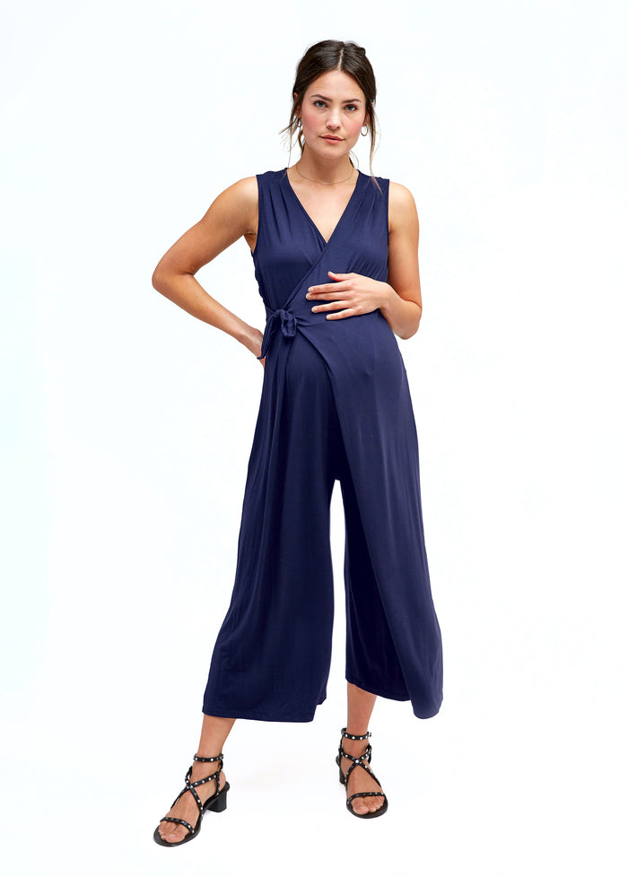 ingrid & isabel Francesca Maternity Jumpsuit Navy