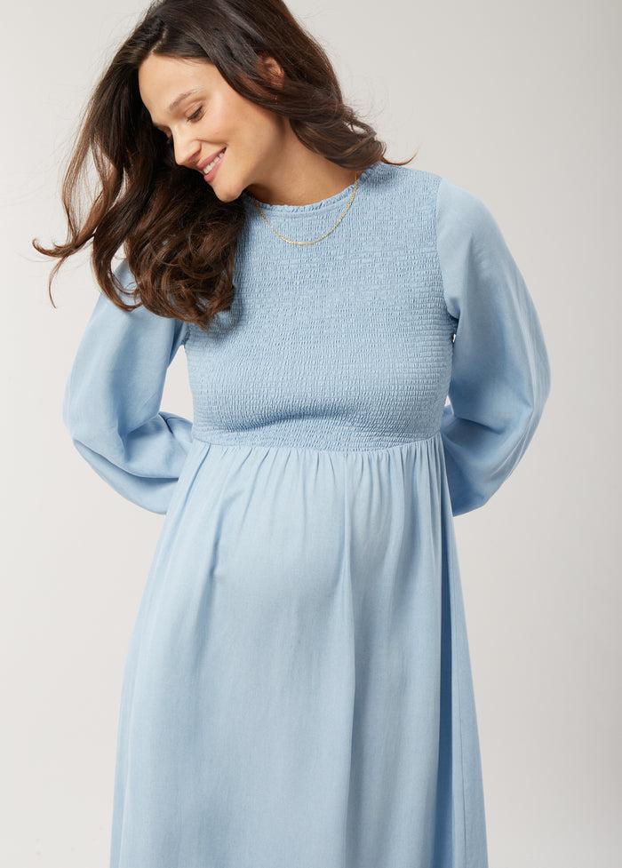 Ingrid & Isabel Meadow Chambray Maternity Dress