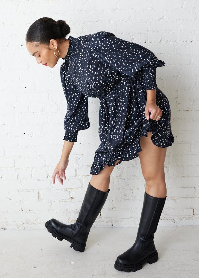 Ingrid & Isabel The Mingle Black Maternity Dress Dot