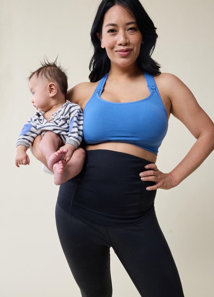 ingrid & isabel Maternity + Nursing Sports Bra Two-Pack Bundle Black/Riverside Blue