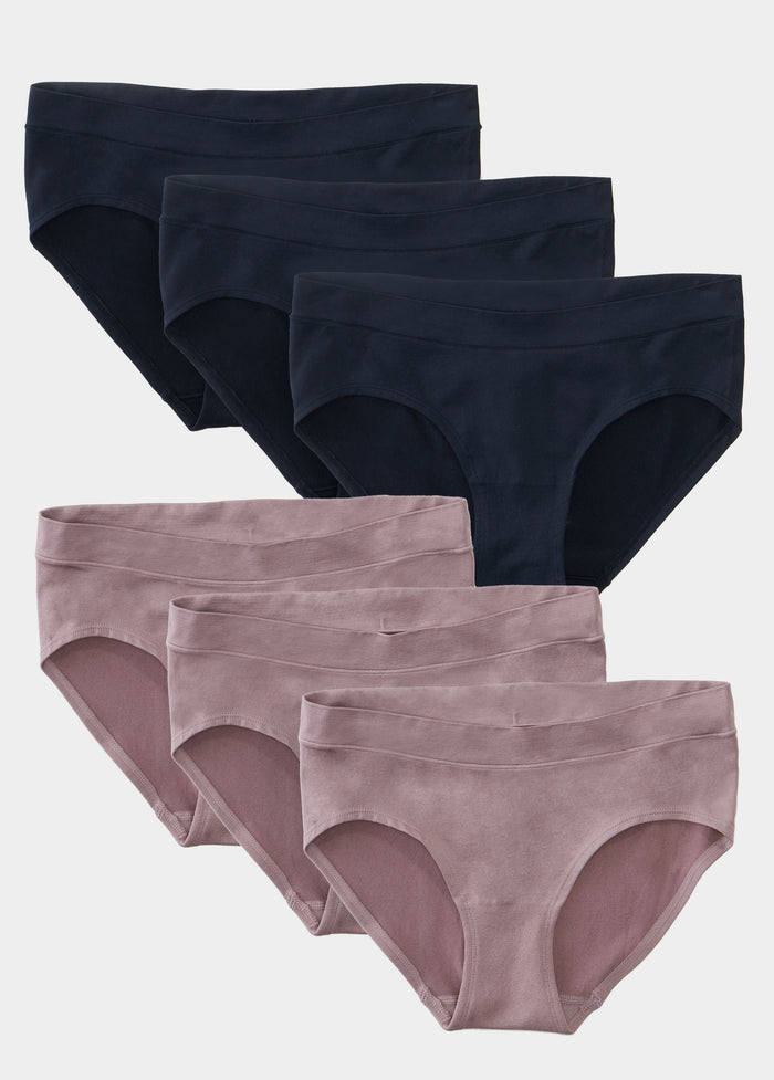 ingrid & isabel Maternity Underwear 6-Pack Black/Mauve ingrid & isabel Maternity Underwear 6-Pack Black/Mauve