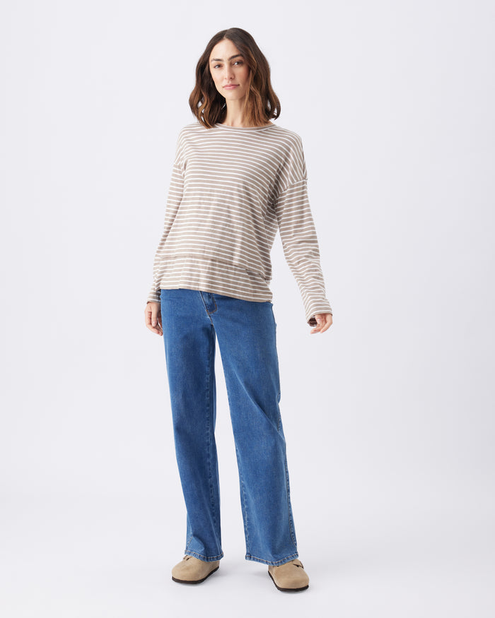 Ingrid & Isabel Ripe Maternity Kylie Wide Leg Jean True Blue