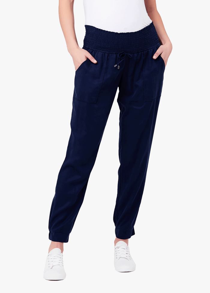 Ingrid & Isabel Ripe Maternity Tencel Off Duty Pant Navy Navy