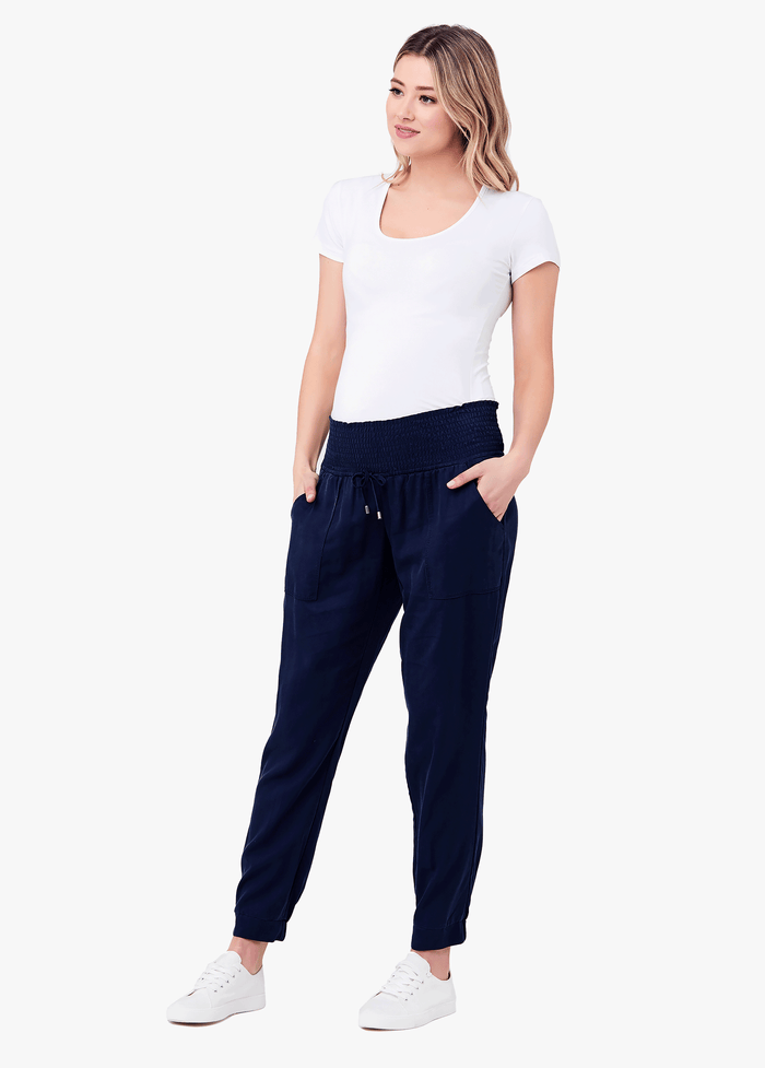 Ingrid & Isabel Ripe Maternity Tencel Off Duty Pant Navy Navy