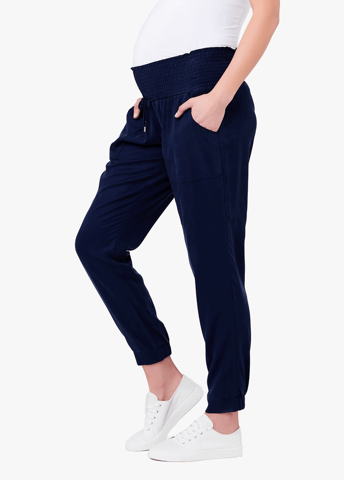 ingrid & isabel Ripe Maternity Tencel Off Duty Pant Navy Navy