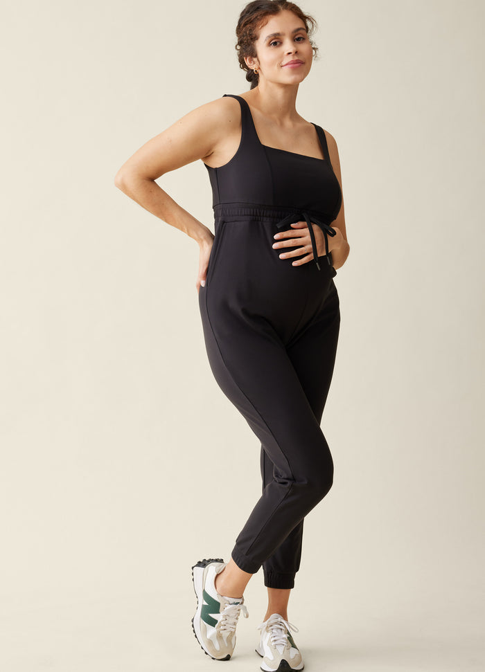 ingrid & isabel The Athleisure Buttery Soft Black Maternity Jumpsuit Black