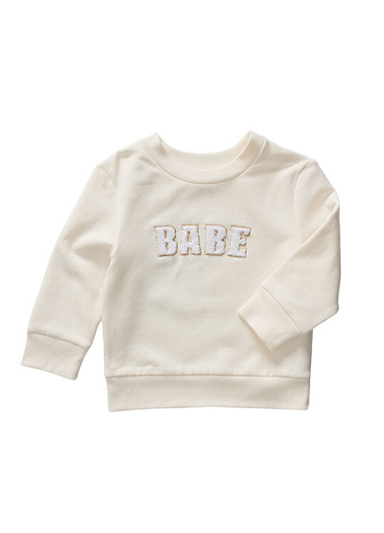 Ingrid & Isabel The Babe Toddler Sweatshirt Cream Cream