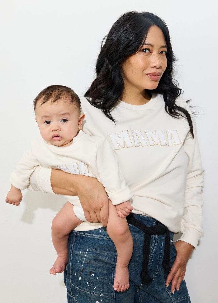 ingrid & isabel The Babe Toddler Sweatshirt Cream Cream