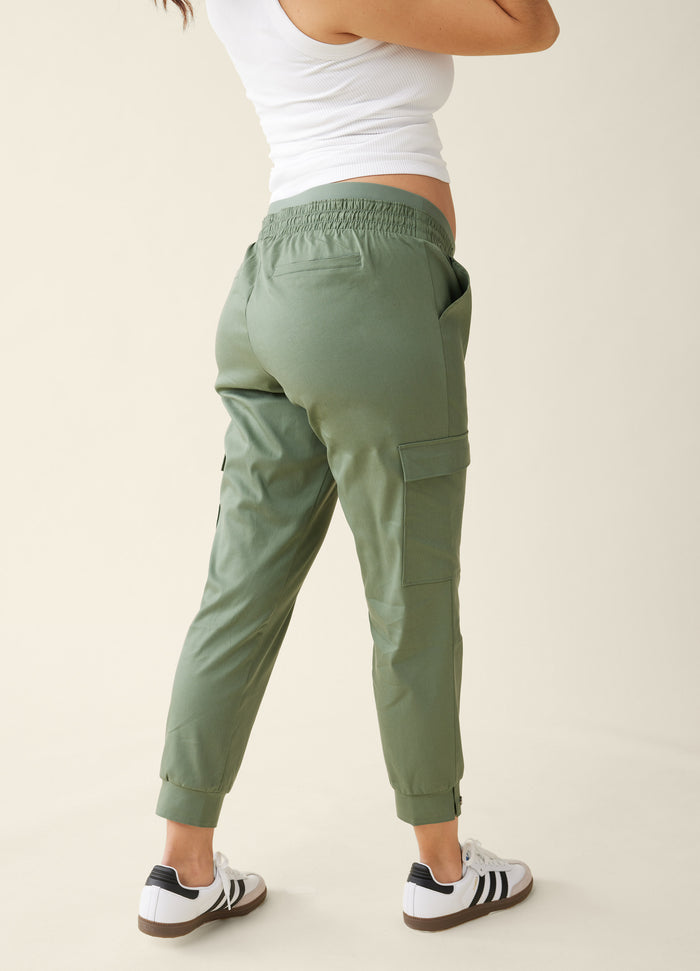 Ingrid & Isabel The Cargo Maternity Jogger Pant Agave