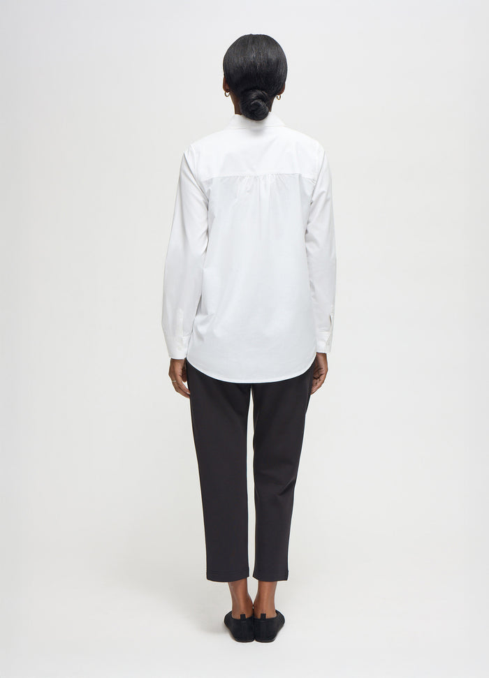 Ingrid & Isabel The Classic Button Down Poplin Maternity And Nursing Shirt White