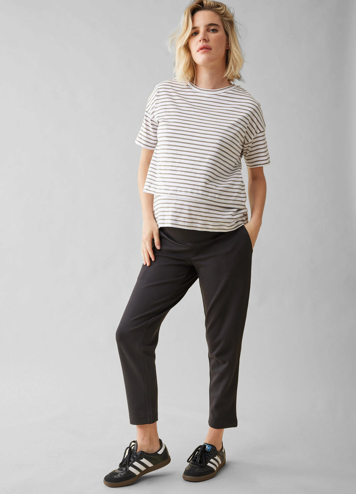ingrid & isabel The Essential Black Ponte Maternity Pant Black