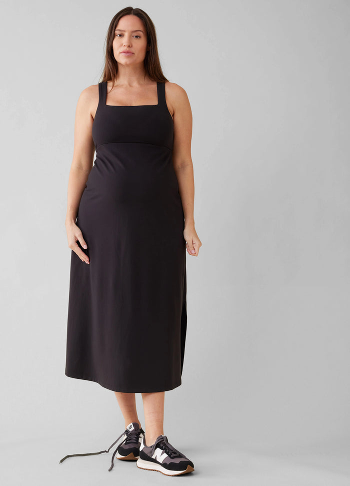 ingrid & isabel The Everyday Black Maternity Midi Dress Black