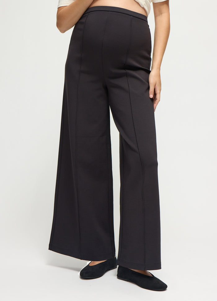 Ingrid & Isabel The EveryWear Maternity Black Ponte Flare Pant Black