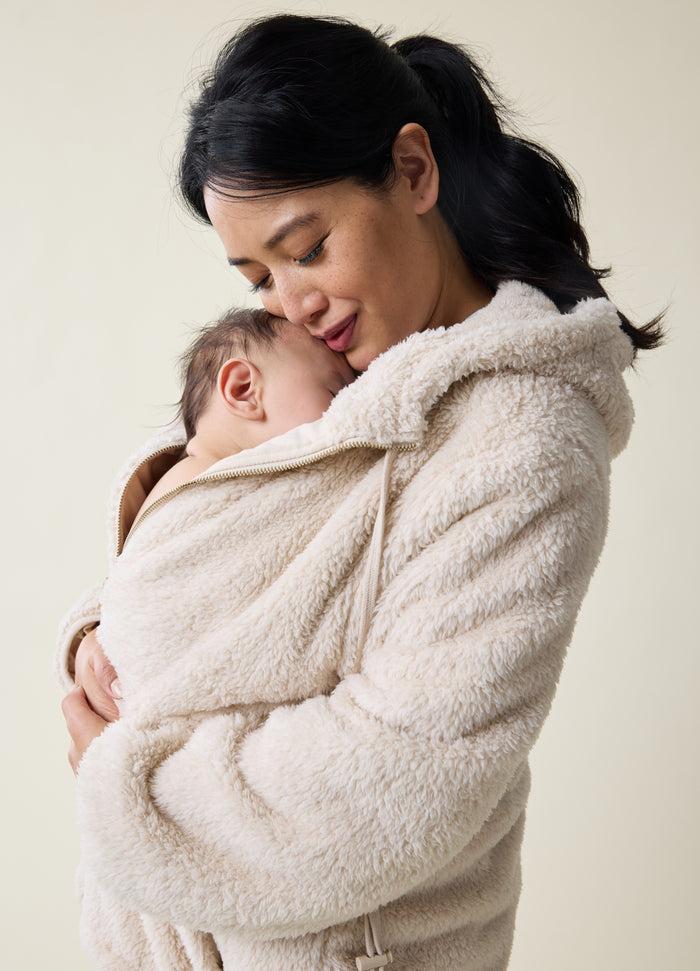 ingrid & isabel The Flexible Maternity Teddy Jacket Oatmeal