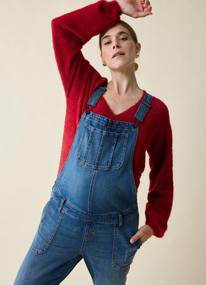 Ingrid & Isabel The Fluffy Maternity + Postpartum Sweater Dahlia