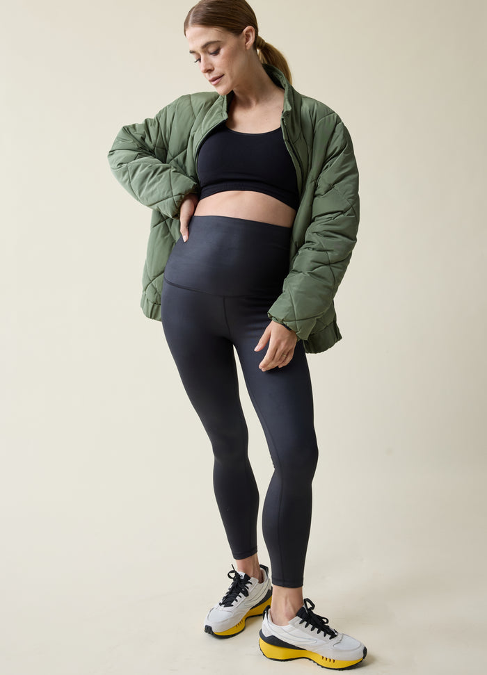 ingrid & isabel The Glossy Everywear Black Maternity Legging Black