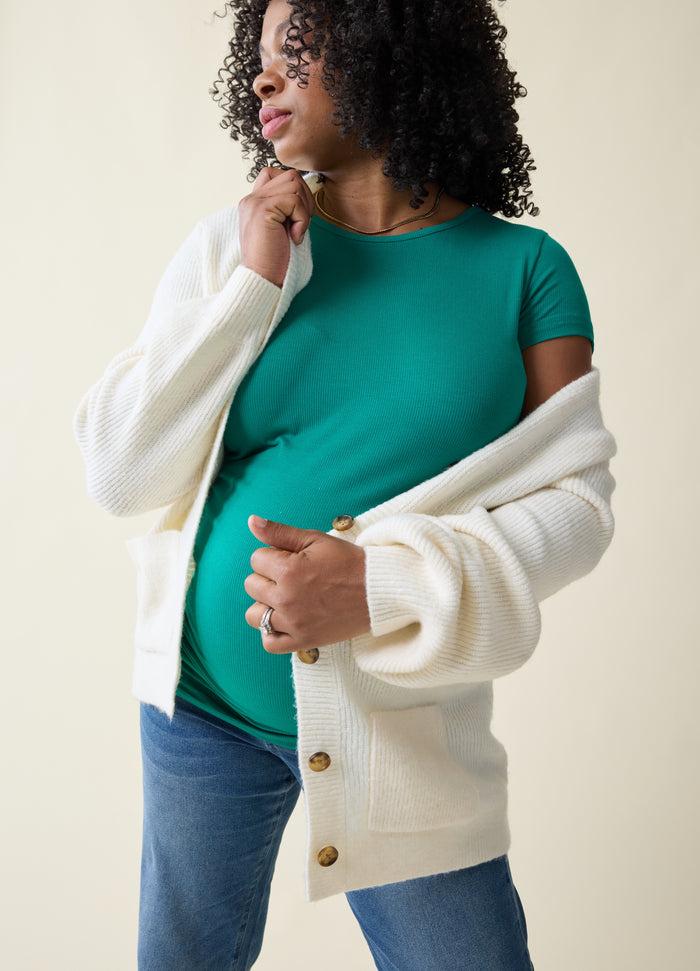 Ingrid & Isabel The Hug Maternity + Nursing Cardigan Cream Cream