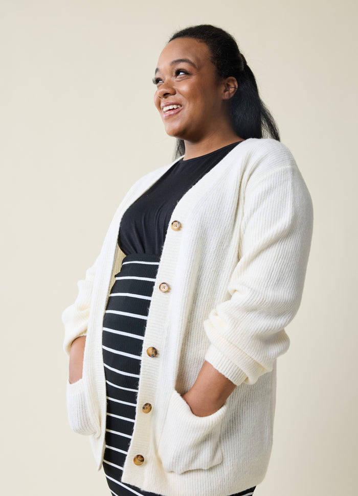 Ingrid & Isabel The Hug Maternity + Nursing Cardigan Cream Cream