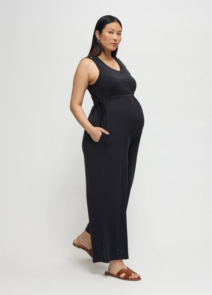 Ingrid & Isabel The Limitless Maternity Knit Jumpsuit Black