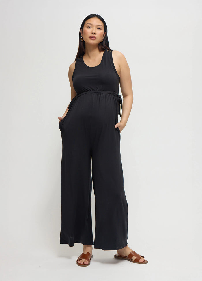 Ingrid & Isabel The Limitless Maternity Knit Jumpsuit Black