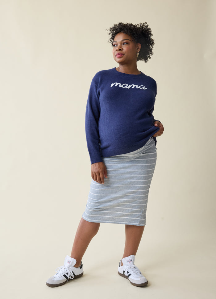 Ingrid & Isabel The Mama Maternity + Postpartum Sweater Navy Dark Navy
