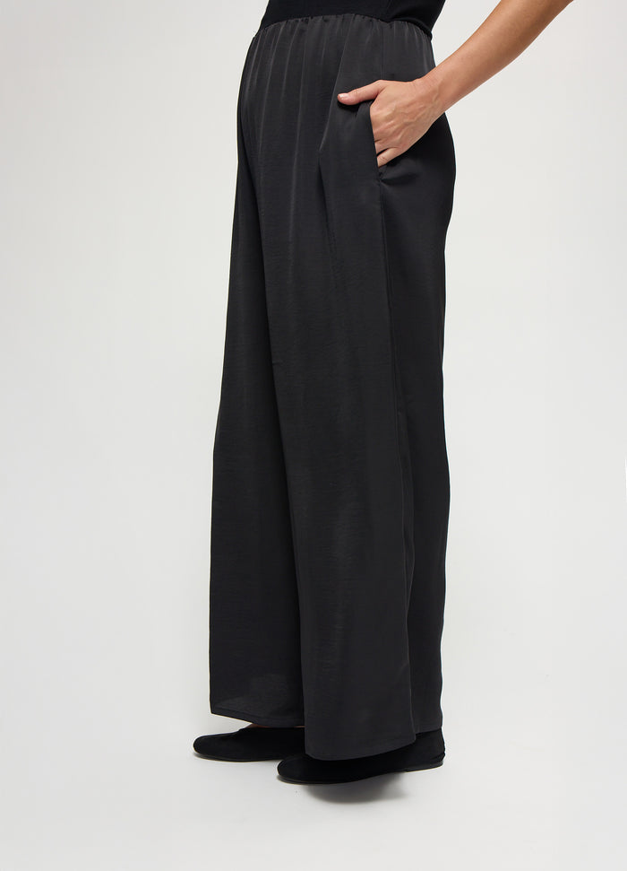 Ingrid & Isabel The Mixed Media Black Maternity Jumpsuit Black