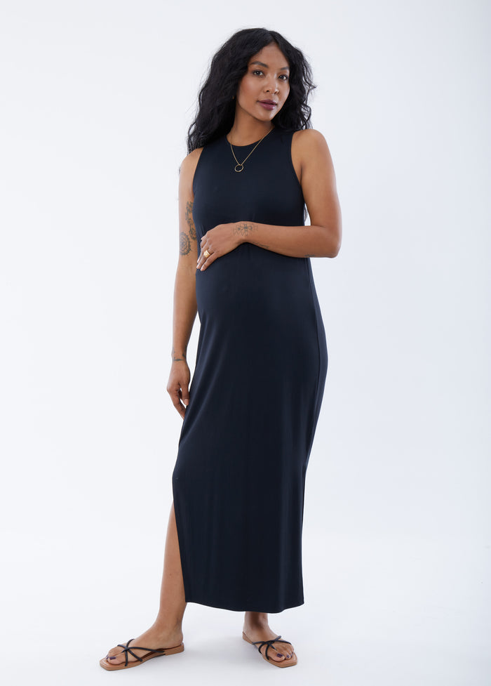 Ingrid & Isabel The One Black Maternity Midi Dress Black