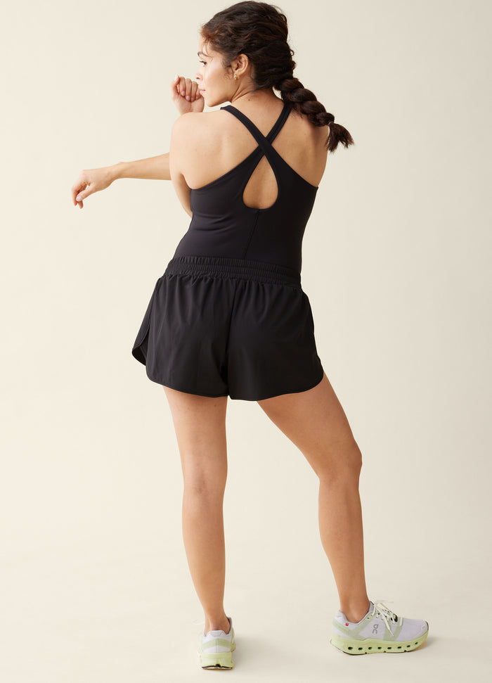 Ingrid & Isabel The Preggo Black Maternity Active Runsie Jumpsuit Black