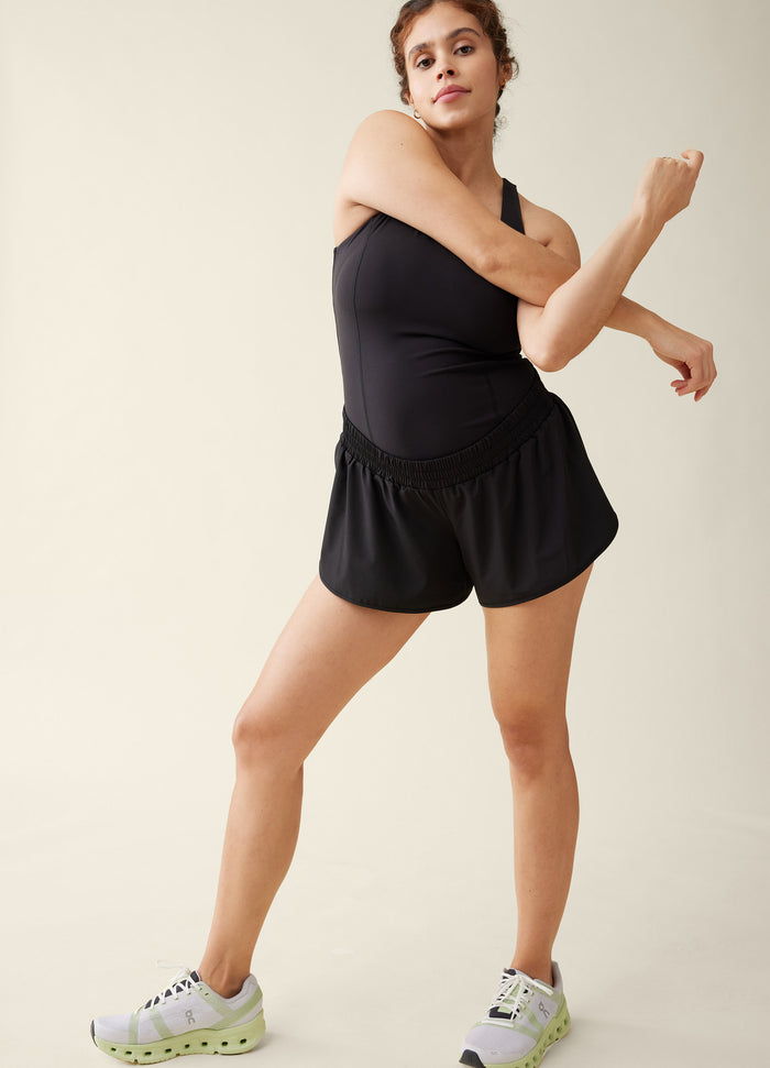 ingrid & isabel The Preggo Black Maternity Active Runsie Jumpsuit Black