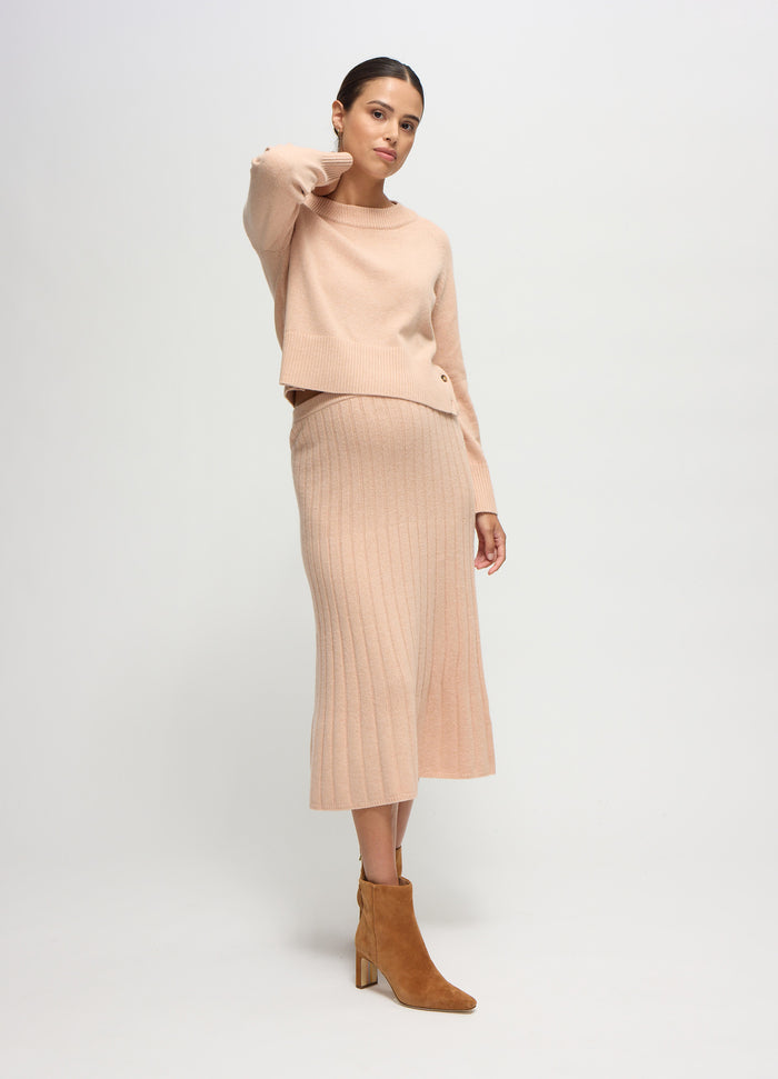 ingrid & isabel The Rib Knit Sweater Midi Maternity Skirt Champagne ingrid & isabel The Rib Knit Sweater Midi Maternity Skirt Champagne