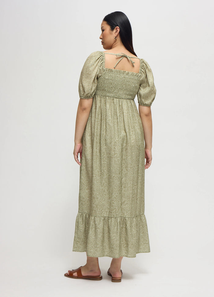 Ingrid & Isabel The Shower Maternity Maxi Dress Olive