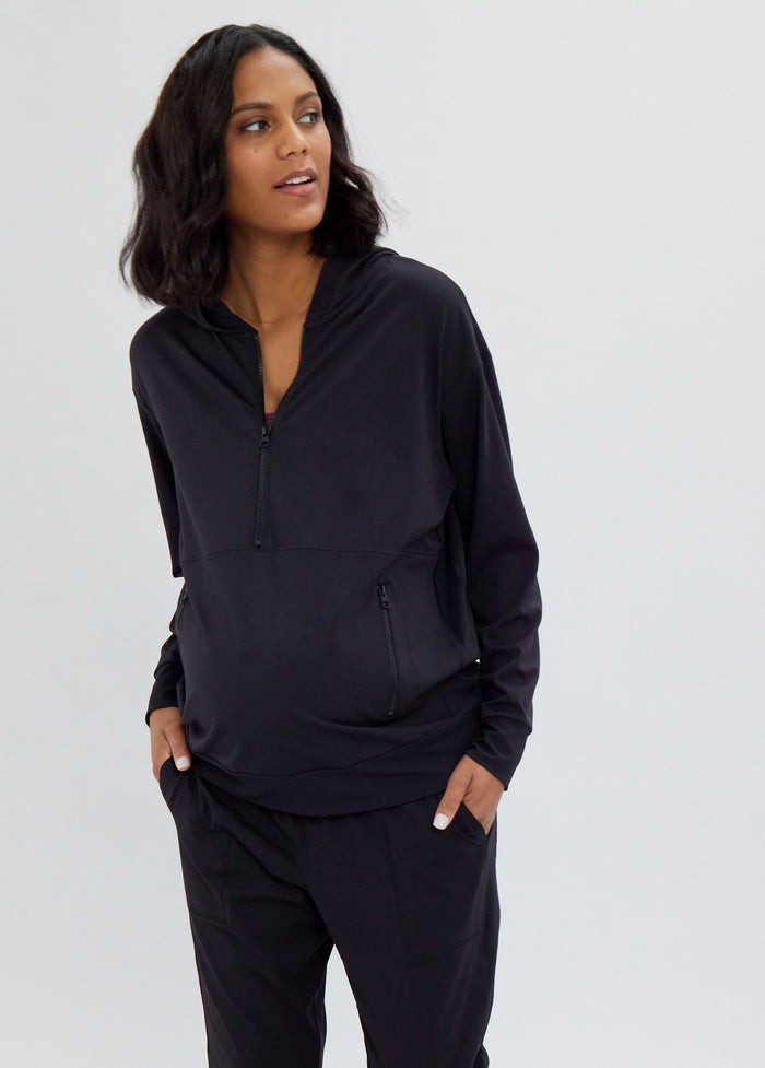 ingrid & isabel The Ultimate Maternity and Nursing Pullover Black