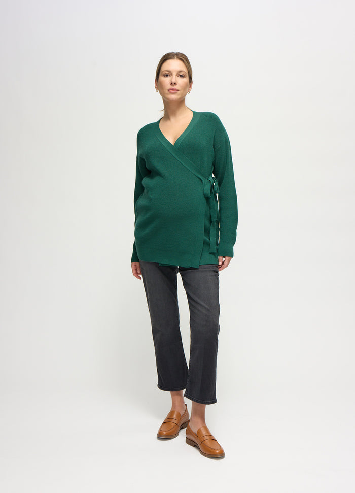Ingrid & Isabel The Wrap & Go Maternity And Nursing Cardigan Emerald