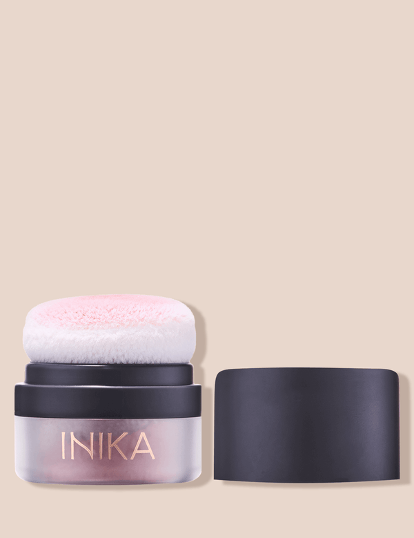 inika Mineral Blusher Puff Pot (Rosy Glow)