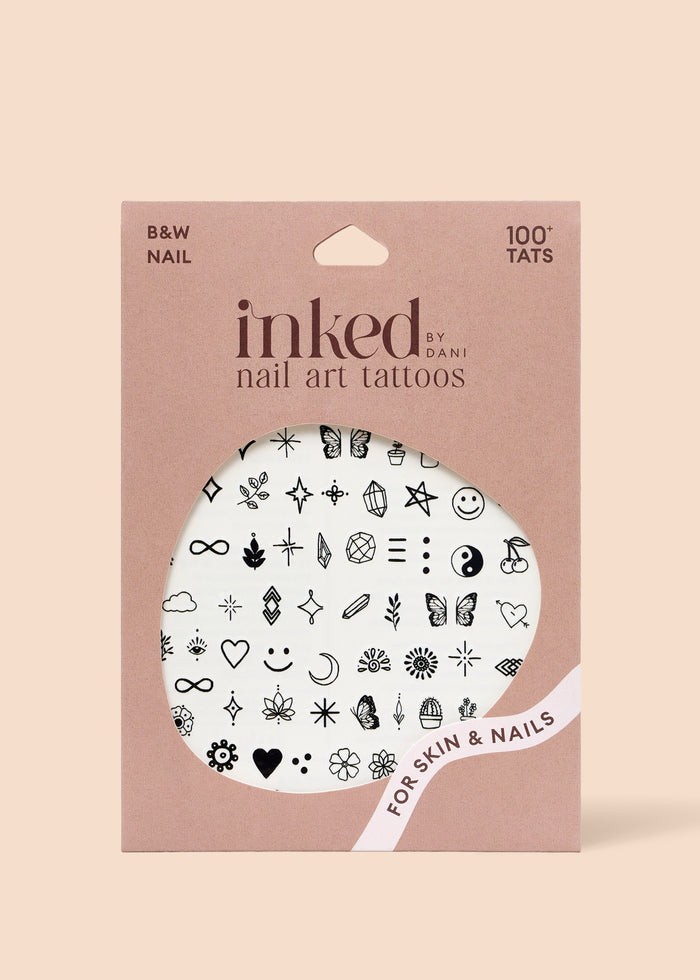 inked by dani B&W Nail Art