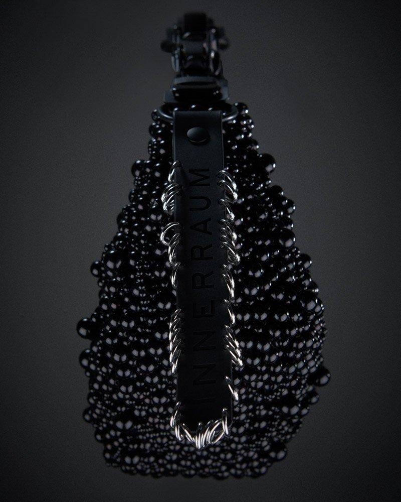 Innerraum Berlin INNERRAUM X JUNYA WATANABE – HALF MOON BAG With PEARLS BLACK SHINE + BLACK