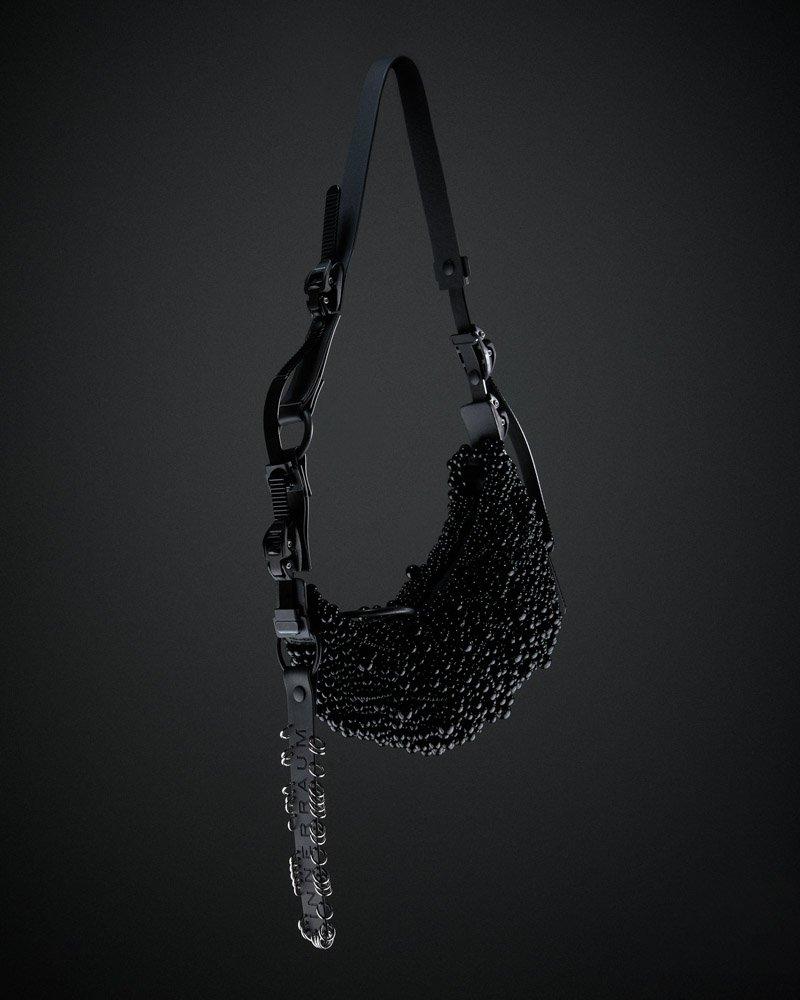 Innerraum Berlin INNERRAUM X JUNYA WATANABE – HALF MOON BAG With PEARLS BLACK SHINE + BLACK