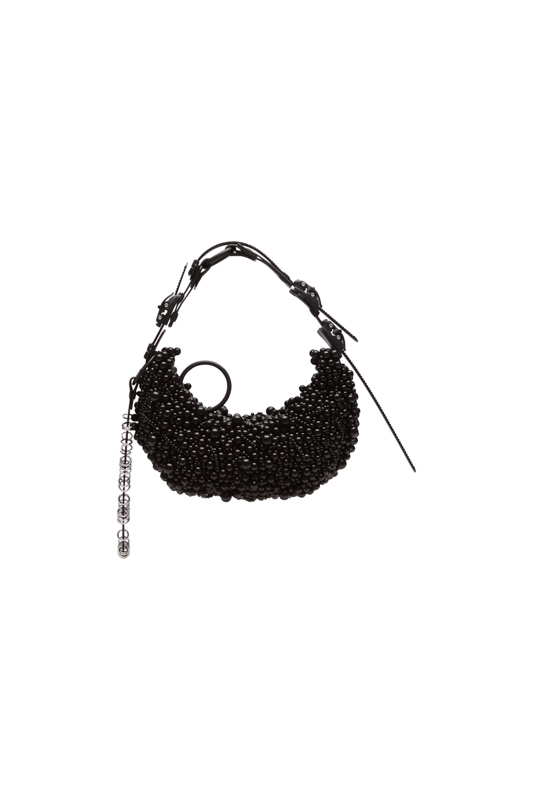 innerraum berlin INNERRAUM x JUNYA WATANABE – HALF MOON BAG with PEARLS BLACK SHINE + BLACK