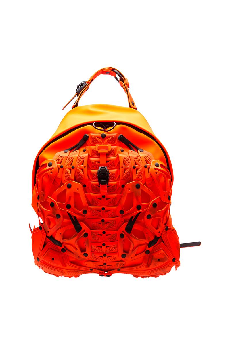 innerraum berlin OBJECT BP1 BACKPACK DISTRESSED NEON ORANGE + BLACK MATT